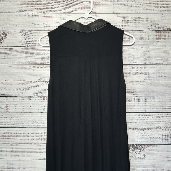 Alice + Olivia Kali TShirt Style Dress Lamb Leather Collar Small - Picture 12 of 17